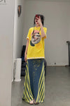 Walter Van BeirendonCK Facial T-shirts AW22-23 8017 Lemon Color